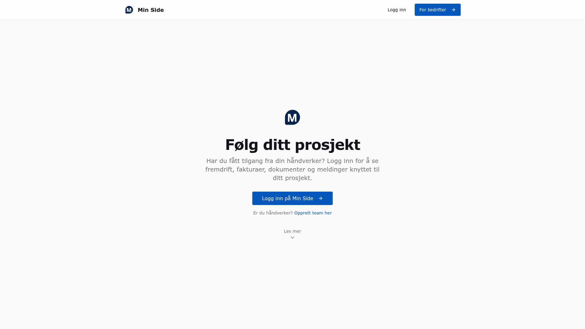 Min Side forhåndsvisning