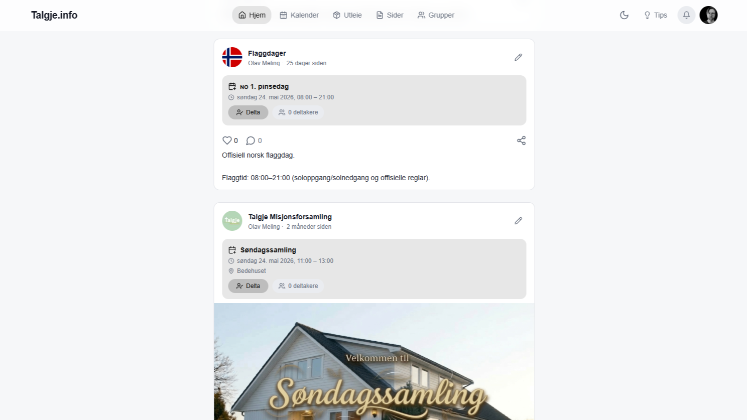 Talgje.info forhåndsvisning